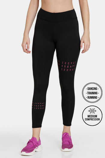 Buy Zelocity Quick Dry Gym Leggings - Jet Black